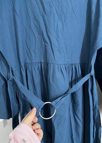 Kemerli Lacivert Tunik - Görsel 4