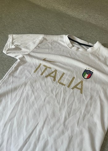 Beyaz İtalya Baskılı Erkek Tişört - Görsel 2