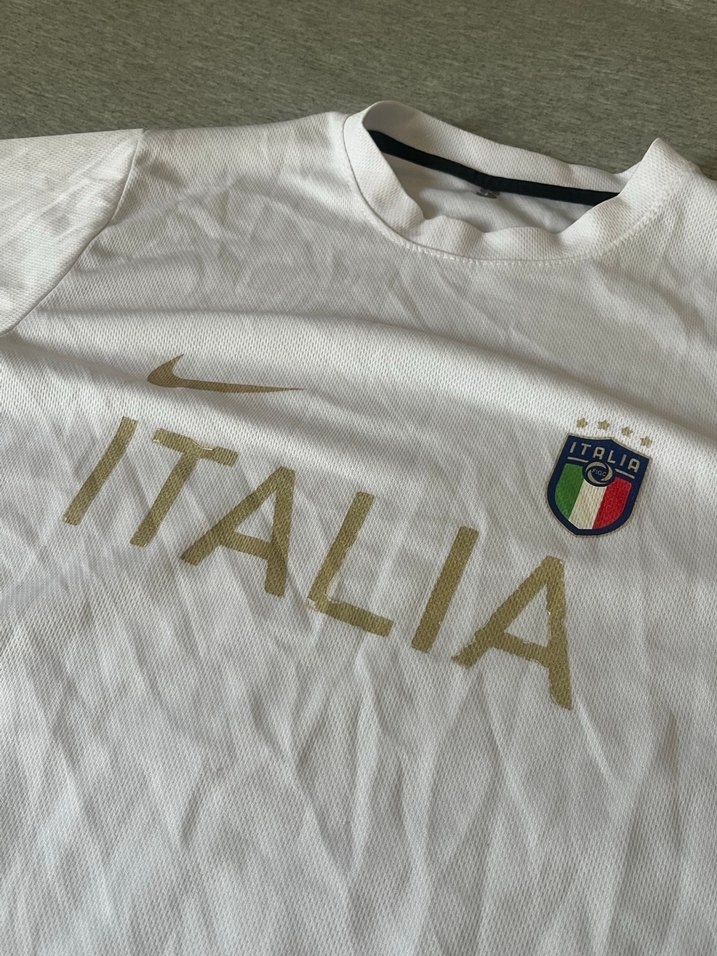 Beyaz İtalya Baskılı Erkek Tişört - Görsel 3