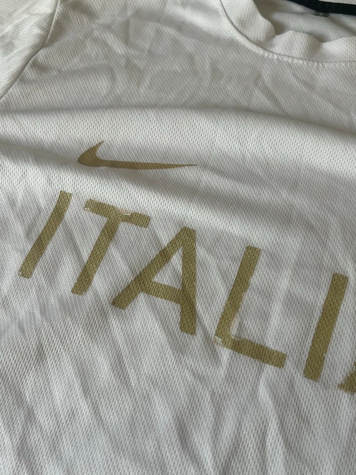 Beyaz İtalya Baskılı Erkek Tişört - Görsel 4