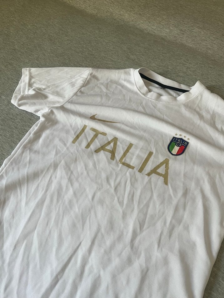 Beyaz İtalya Baskılı Erkek Tişört - Görsel 2