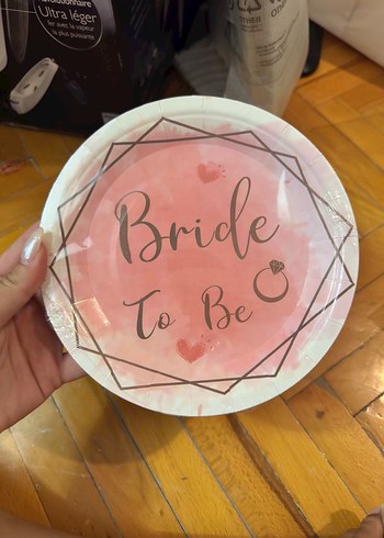  Beden Hiç açılmamış jelatinli 10 adet Bride to Be Düğün Tabakları