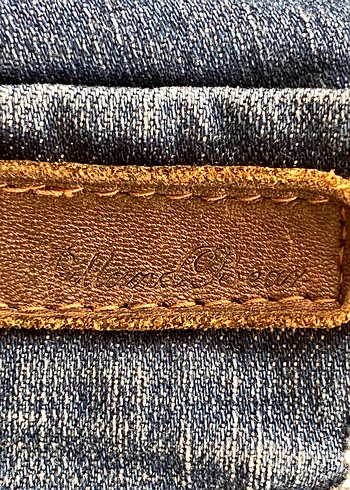 32 Beden Pull bear kot mavi vintage düşük bel süper mini şort