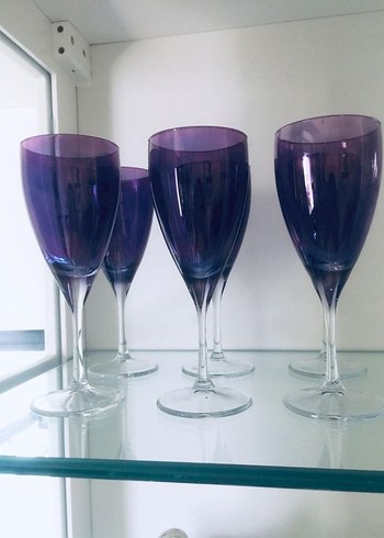 Koyu Mor Şarap Kadehleri - Görsel 2