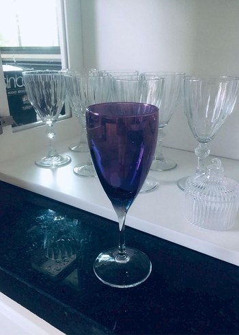 Koyu Mor Şarap Kadehleri - Görsel 5
