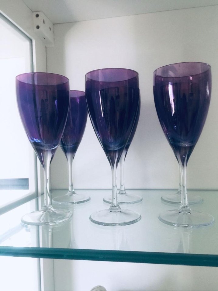 Koyu Mor Şarap Kadehleri - Görsel 2