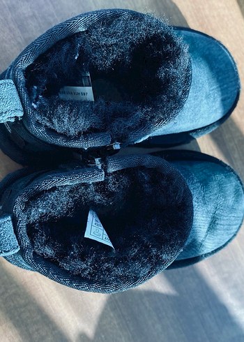 Çocuk süet Kumaşlı Kürklü Dolgu Topuk Bot - Görsel 5