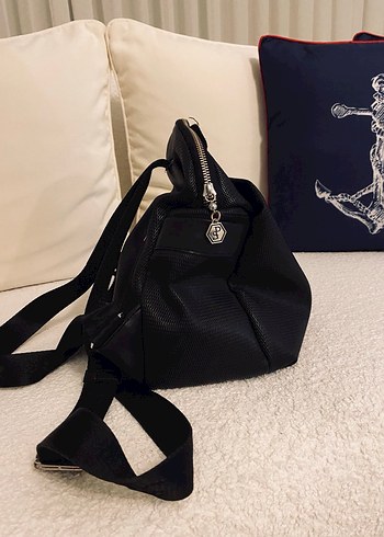 Siyah suni Deri Fermuarlı  Kadın Çanta - Görsel 8