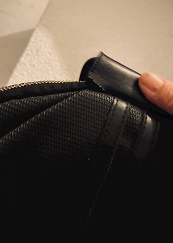 Siyah suni Deri Fermuarlı  Kadın Çanta - Görsel 9