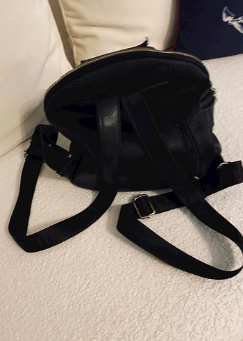 Siyah suni Deri Fermuarlı  Kadın Çanta - Görsel 3