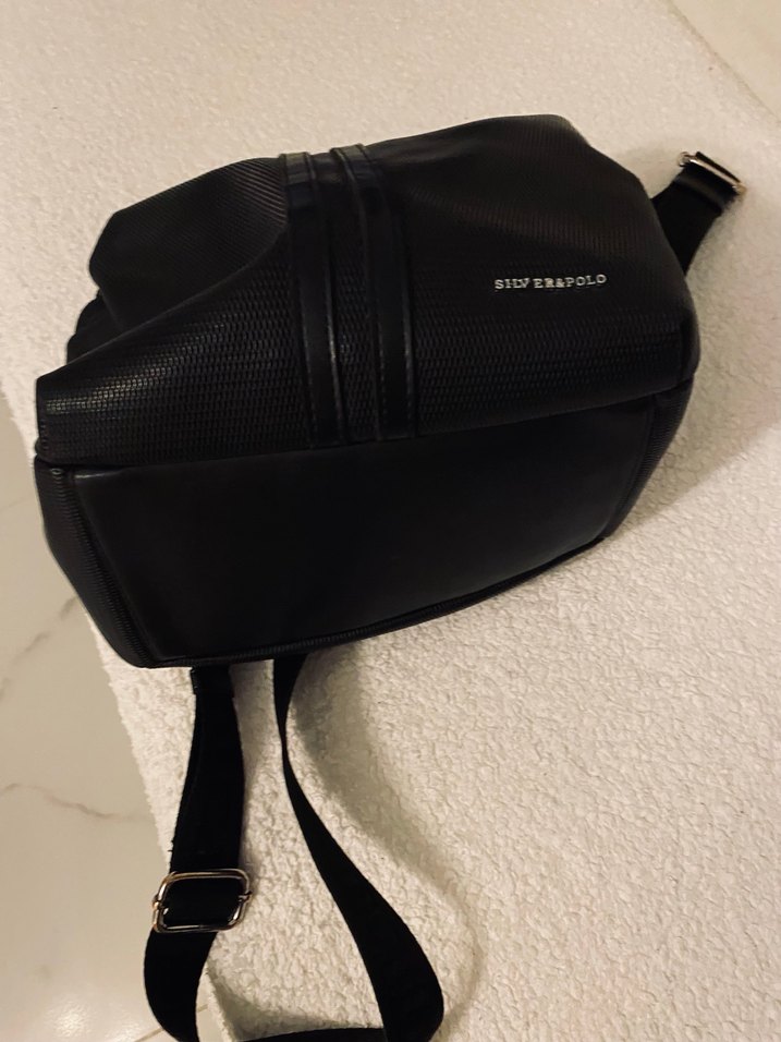 Siyah suni Deri Fermuarlı  Kadın Çanta - Görsel 5