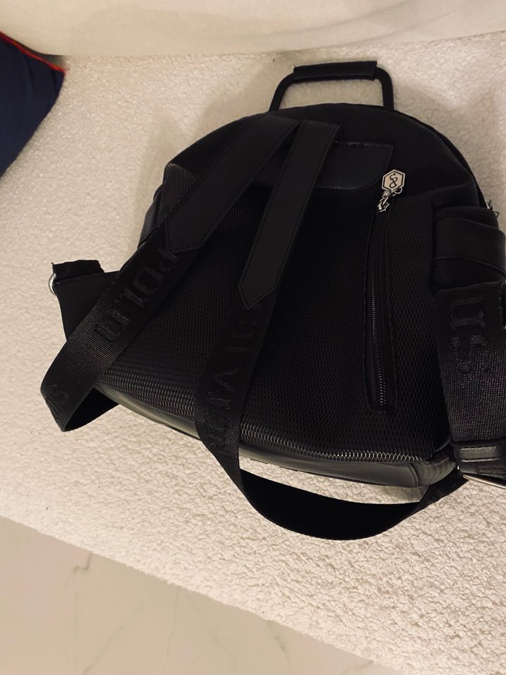 Siyah suni Deri Fermuarlı  Kadın Çanta - Görsel 4