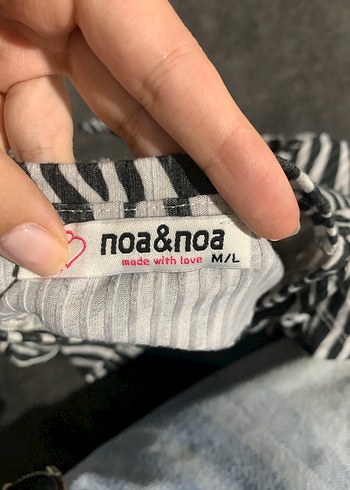 Diğer Zebra Desenli Kısa Kollu Tişört