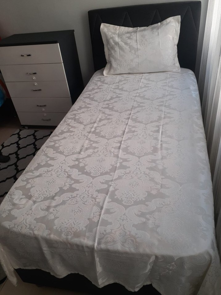 Beyaz Yatak Örtüsü tek kisilik - Görsel 2