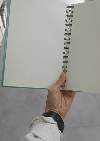 Turkuaz Spiralli Pastel Defter - Görsel 3