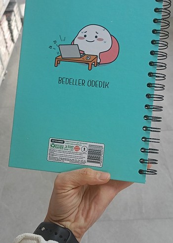 Turkuaz Spiralli Pastel Defter - Görsel 2