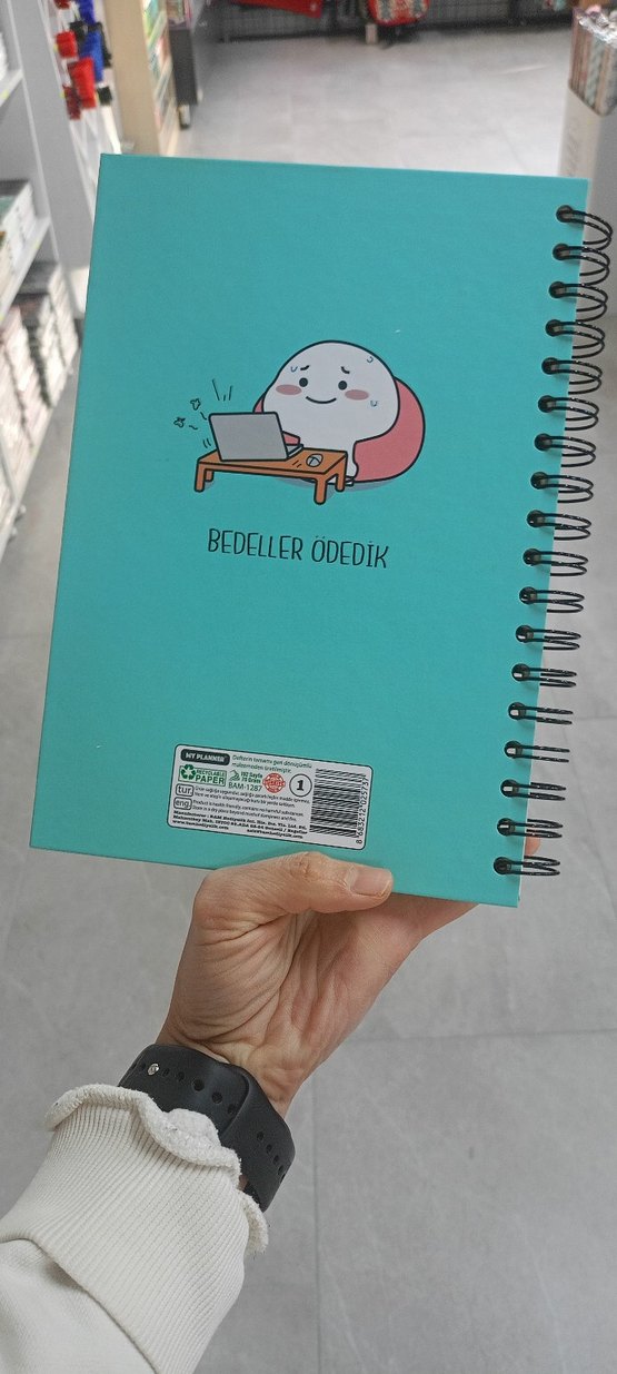 Turkuaz Spiralli Pastel Defter - Görsel 2