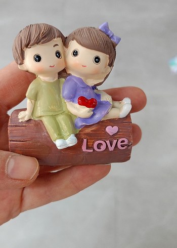 Sevimli Renkli Aşk Temalı Biblo - Görsel 2