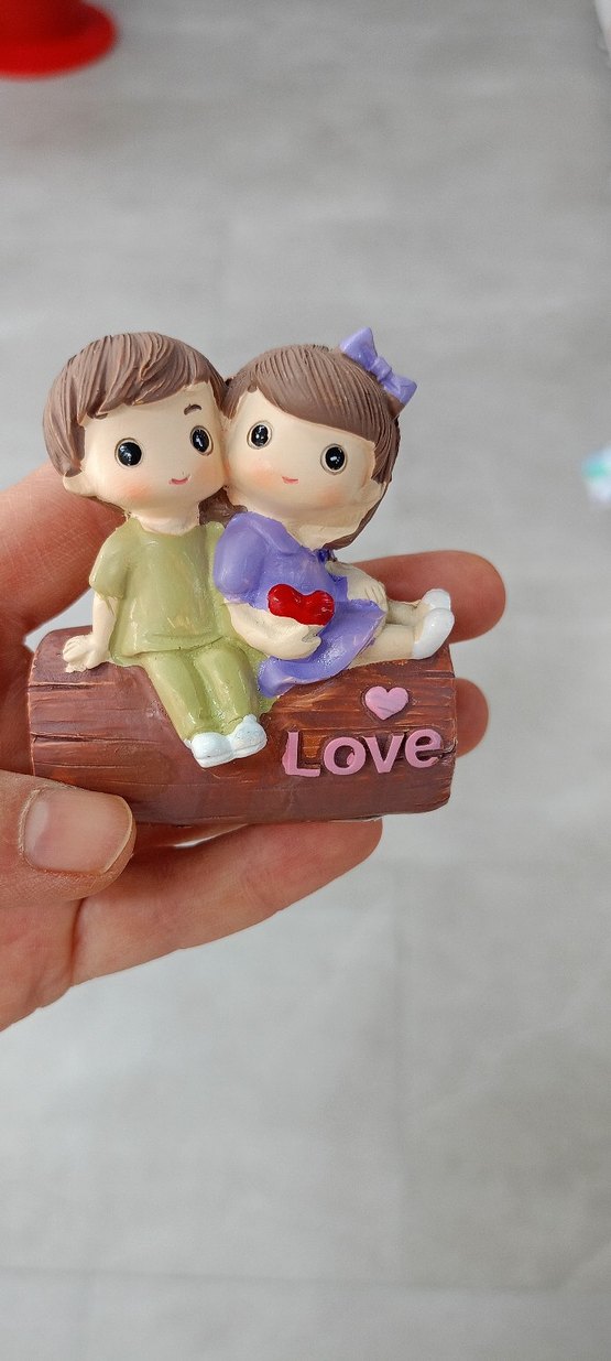 Sevimli Renkli Aşk Temalı Biblo - Görsel 2