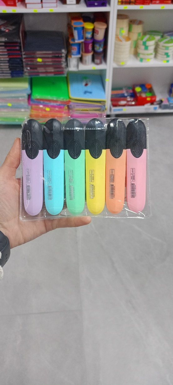 Pastel Fosforlu Kalem 6'lı Set - Görsel 2