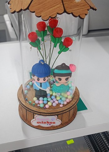 Renkli Ahşap Işıklı Dekoratif Oyuncak - Görsel 3