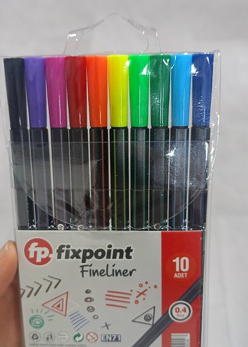 Fixpoint Renkli 8'li Fineliner Kalem Seti - Görsel 2