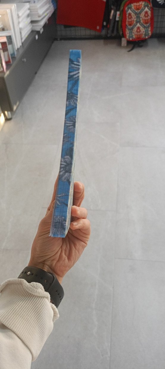 Mavi Papatya Desenli Pastel Not Defteri - Görsel 4