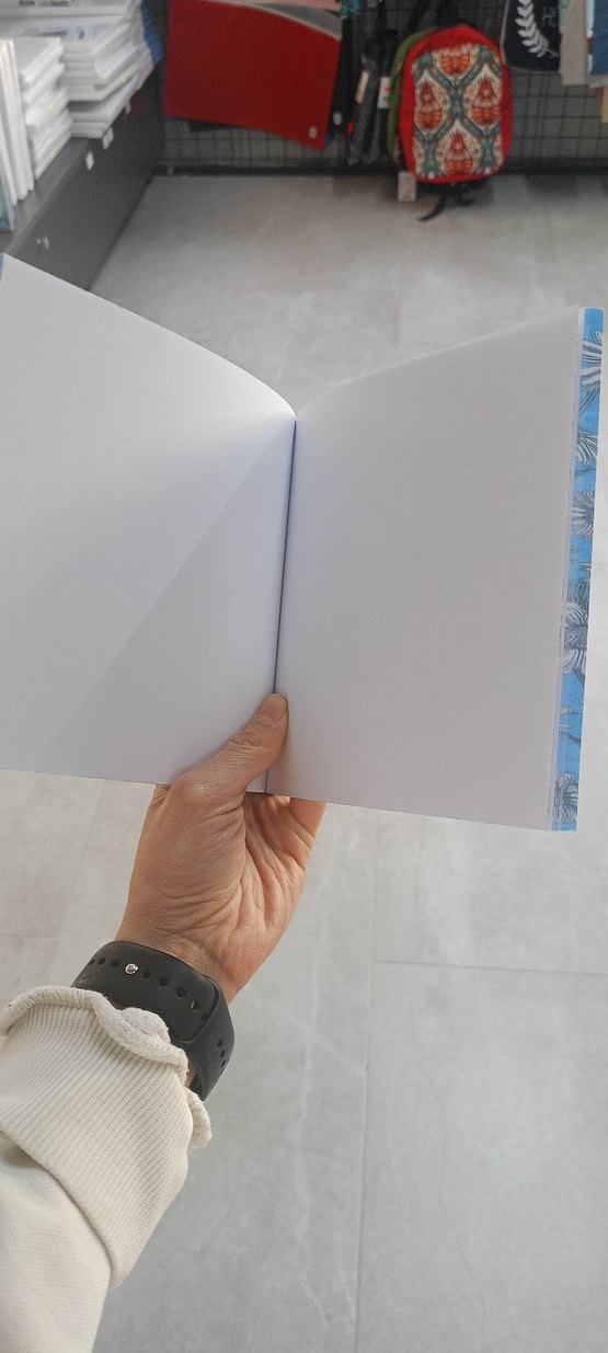 Mavi Papatya Desenli Pastel Not Defteri - Görsel 3