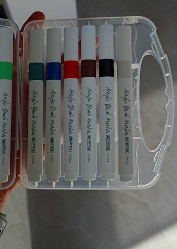 GIPTA 12'li Beyaz Akrilik Marker Seti - Görsel 3