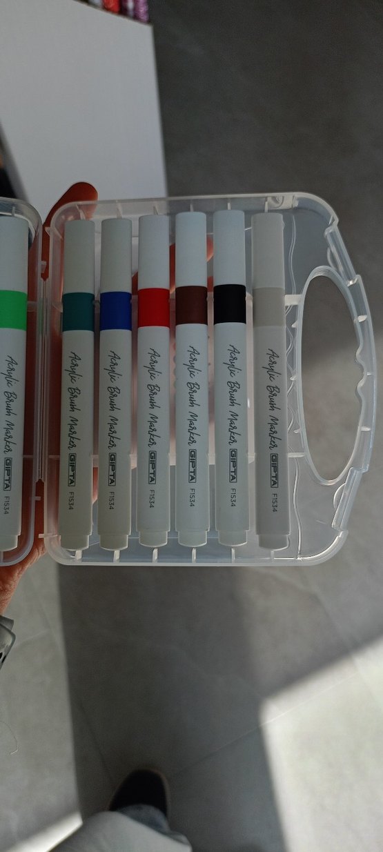 GIPTA 12'li Beyaz Akrilik Marker Seti - Görsel 3