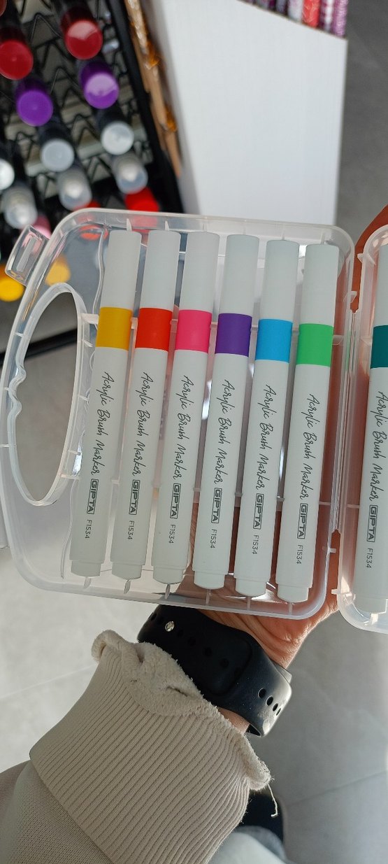 GIPTA 12'li Beyaz Akrilik Marker Seti - Görsel 2