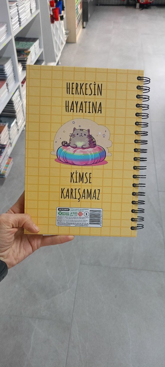 Sarı Pastel Spiralli Defter - Görsel 2