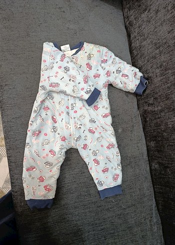 Bebek Erkek Fermuarlı Kapüşonlu Tulum - Görsel 2