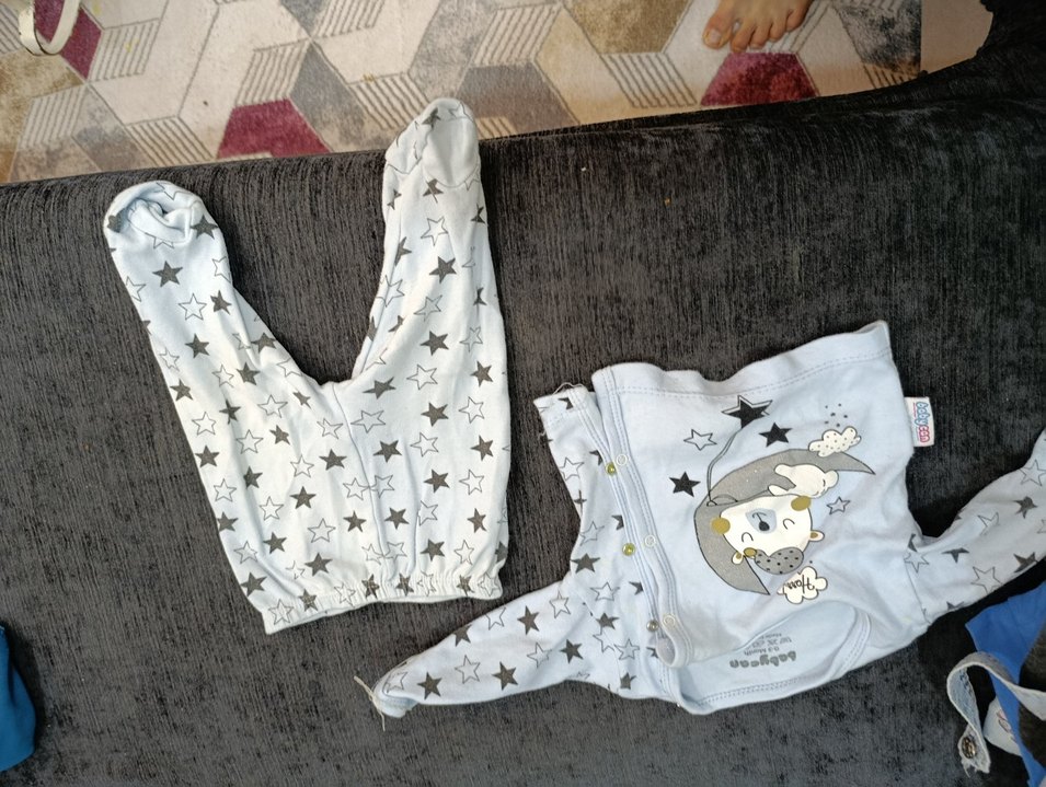 Bebek Erkek Fermuarlı Kapüşonlu Tulum - Görsel 3