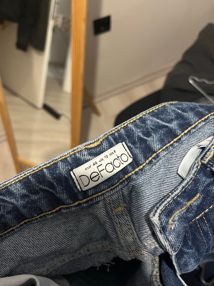 Gri Kadın Normal Boy Denim Jean - Görsel 3