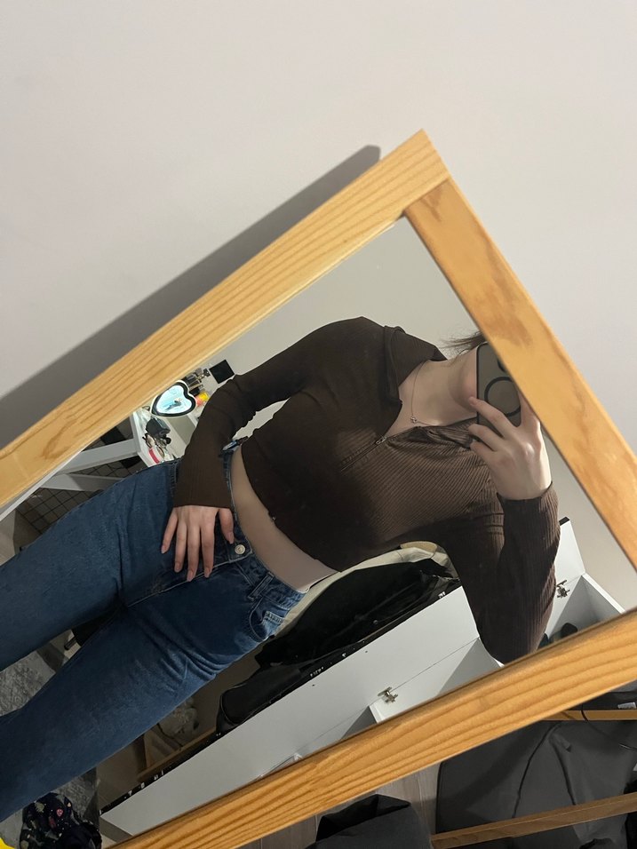 Gri Kadın Normal Boy Denim Jean - Görsel 2