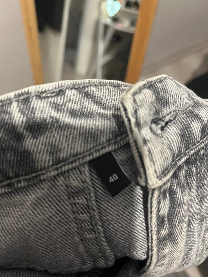 Gri Denim Kadın Normal Boy Jean - Görsel 3