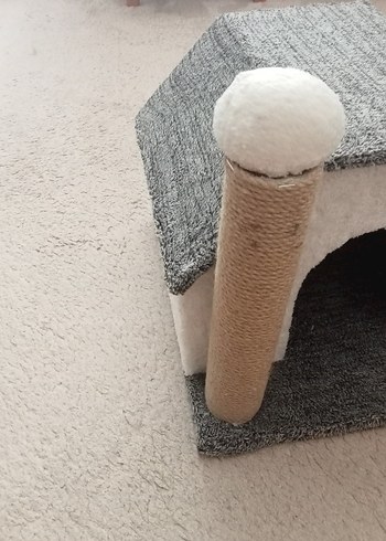 Gri Kediler İçin Ev ve Tırmalama Tahtası - Görsel 2