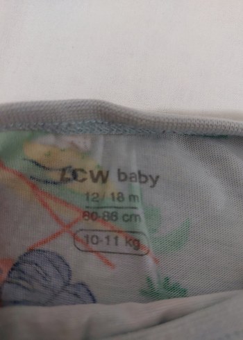1,5 Yaş Beden lcw bebek 12_18 ay Yeşil Baskılı Kısa Kollu Bebek Tulum tanesi