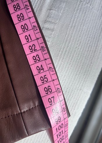 Bershka Kahverengi Suni  Deri Pantolon - Görsel 6