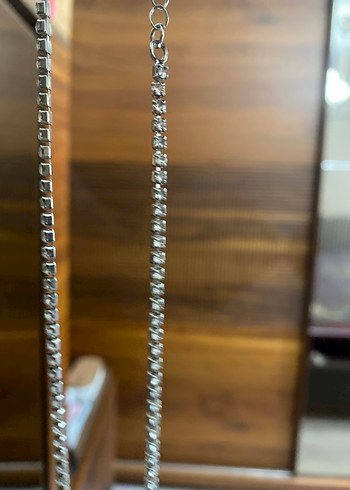 Parlak taşlı kolye Zincir - Görsel 2