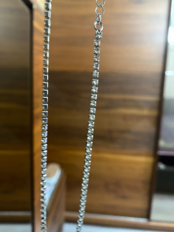 Parlak taşlı kolye Zincir - Görsel 3