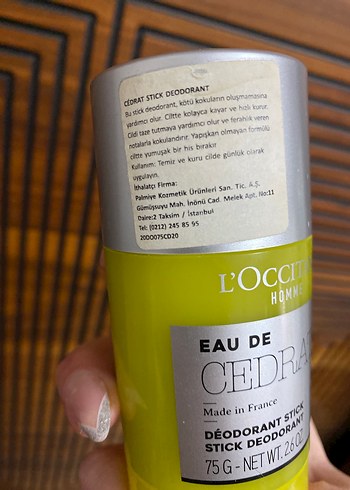 L'OCCITANE Homme Cedrat Stick Deodorant 75g - Görsel 4