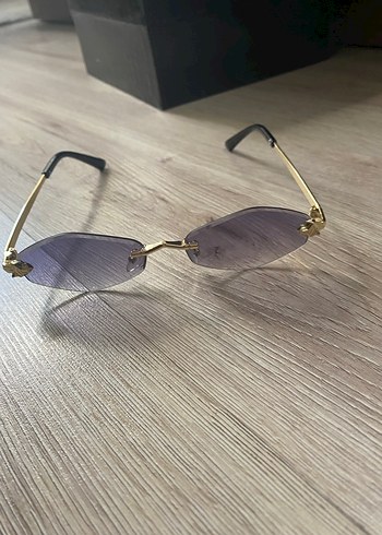 Altın Detaylı Gri Transparan Kadın Gözlüğü - Görsel 6