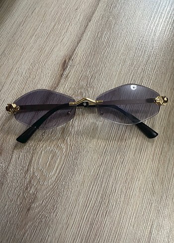 Altın Detaylı Gri Transparan Kadın Gözlüğü - Görsel 4