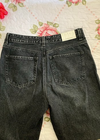 Stradivarius Gri Kadın Kot Pantolon - Görsel 4