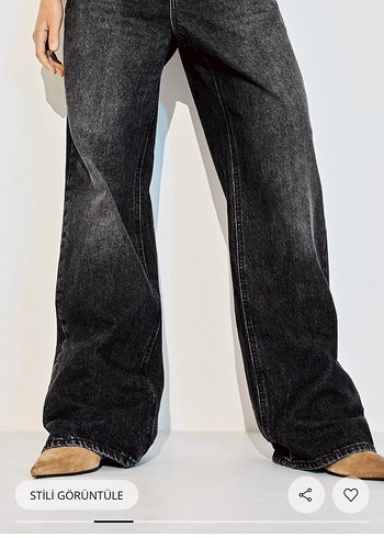 Stradivarius Gri Kadın Kot Pantolon - Ana görsel