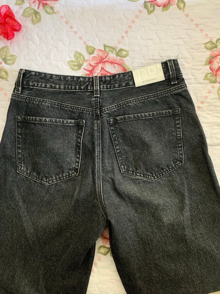 Stradivarius Gri Kadın Kot Pantolon - Görsel 4