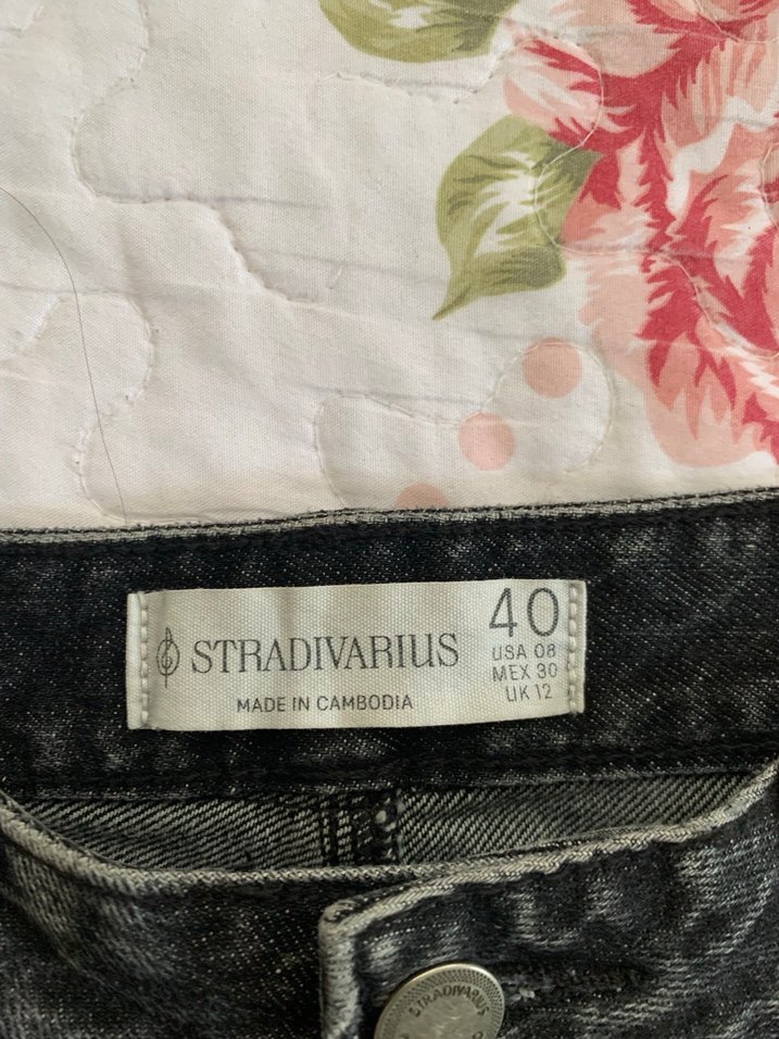 Stradivarius Gri Kadın Kot Pantolon - Görsel 3