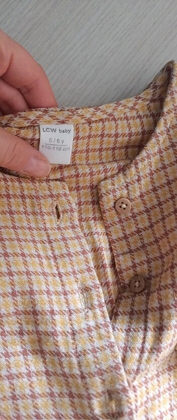 5 Yaş Beden camel Renk Kız çocuk gömlek